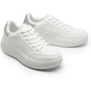 image:imageDREAM PAIRS Women Platform Chunky Lightweight Comfortable Casual Faux Leather Lace Up Dee Walking Fashion SneakersWhiteSilver