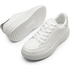 image:imageDREAM PAIRS Women Platform Chunky Lightweight Comfortable Casual Faux Leather Lace Up Dee Walking Fashion SneakersWhiteSilver