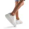 image:imageDREAM PAIRS Women Platform Chunky Lightweight Comfortable Casual Faux Leather Lace Up Dee Walking Fashion SneakersWhiteSilver