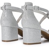 image:imageDREAM PAIRS Womens Ankle Strap Low Chunky Heels Open Toe Blocked Strappy Sandals Dress Shoes for Wedding Bridal Party