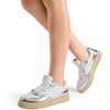 image:imageDREAM PAIRS Womens Fashion Walking Skateboard Court Sneakers Comfortable Low Top Lace Up Non Slip Retro Vintage Casual Classic Athletic ShoesWhiteSilver