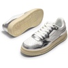 image:imageDREAM PAIRS Womens Fashion Walking Skateboard Court Sneakers Comfortable Low Top Lace Up Non Slip Retro Vintage Casual Classic Athletic ShoesWhiteSilver