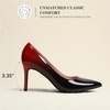 image:imageDREAM PAIRS Womens High Heels Pump Closed Pointed Toe Slip On Stiletto Dress Shoes Fashion Wedding Bridal Work Office Comfortable Pumps ShoesBlackRed