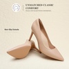 image:imageDREAM PAIRS Womens High Heels Pump Closed Pointed Toe Slip On Stiletto Dress Shoes Fashion Wedding Bridal Work Office Comfortable Pumps ShoesNude