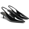 image:imageDREAM PAIRS Womens Kitten Heels Slingback Low Closed Toe Comfortable Pumps Pointed Toe Wedding Party Elegant Dress ShoesBlackpat