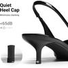 image:imageDREAM PAIRS Womens Kitten Heels Slingback Low Closed Toe Comfortable Pumps Pointed Toe Wedding Party Elegant Dress ShoesBlackpat