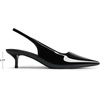 image:imageDREAM PAIRS Womens Kitten Heels Slingback Low Closed Toe Comfortable Pumps Pointed Toe Wedding Party Elegant Dress ShoesBlackpat