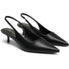 image:imageDREAM PAIRS Womens Kitten Heels Slingback Low Closed Toe Comfortable Pumps Pointed Toe Wedding Party Elegant Dress ShoesBlackpu