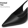 image:imageDREAM PAIRS Womens Kitten Heels Slingback Low Closed Toe Comfortable Pumps Pointed Toe Wedding Party Elegant Dress ShoesBlackpu