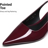 image:imageDREAM PAIRS Womens Kitten Heels Slingback Low Closed Toe Comfortable Pumps Pointed Toe Wedding Party Elegant Dress ShoesBurgundy