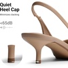 image:imageDREAM PAIRS Womens Kitten Heels Slingback Low Closed Toe Comfortable Pumps Pointed Toe Wedding Party Elegant Dress ShoesNude