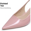 image:imageDREAM PAIRS Womens Kitten Heels Slingback Low Closed Toe Comfortable Pumps Pointed Toe Wedding Party Elegant Dress ShoesPink