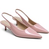 image:imageDREAM PAIRS Womens Kitten Heels Slingback Low Closed Toe Comfortable Pumps Pointed Toe Wedding Party Elegant Dress ShoesPink