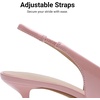 image:imageDREAM PAIRS Womens Kitten Heels Slingback Low Closed Toe Comfortable Pumps Pointed Toe Wedding Party Elegant Dress ShoesPink