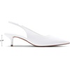 image:imageDREAM PAIRS Womens Kitten Heels Slingback Low Closed Toe Comfortable Pumps Pointed Toe Wedding Party Elegant Dress ShoesWhite