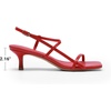 image:imageDREAM PAIRS Womens Low Kitten Heels Square Open Toe Ankle Strap Party Wedding Dressy 216 Inch 2026 Sandals Shoes With Quiet Heel CapRed