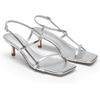 image:imageDREAM PAIRS Womens Low Kitten Heels Square Open Toe Ankle Strap Party Wedding Dressy 216 Inch 2026 Sandals Shoes With Quiet Heel CapSilver