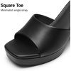 image:imageDREAM PAIRS Womens Platform Block Heel Mule Sandals Square Toe Ankle Strap Slip On Comfortable Heeled Sandals for Party Wedding ShoesBlack