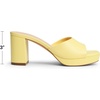 image:imageDREAM PAIRS Womens Platform Block Heel Mule Sandals Square Toe Ankle Strap Slip On Comfortable Heeled Sandals for Party Wedding ShoesYellow