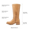 image:imageDREAM PAIRS Womens Square Toe Platform Chunky Block Heel Knee High Riding BootsAll Yellow