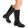 image:imageDREAM PAIRS Womens Square Toe Platform Chunky Block Heel Knee High Riding BootsBlack