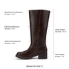 image:imageDREAM PAIRS Womens Square Toe Platform Chunky Block Heel Knee High Riding BootsDark Brown