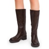 image:imageDREAM PAIRS Womens Square Toe Platform Chunky Block Heel Knee High Riding BootsDark Brown