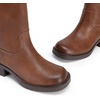 image:imageDREAM PAIRS Womens Square Toe Platform Chunky Block Heel Knee High Riding BootsLight Brown