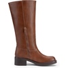 image:imageDREAM PAIRS Womens Square Toe Platform Chunky Block Heel Knee High Riding BootsLight Brown