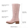 image:imageDREAM PAIRS Womens Square Toe Platform Chunky Block Heel Knee High Riding BootsPink