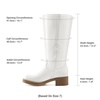 image:imageDREAM PAIRS Womens Square Toe Platform Chunky Block Heel Knee High Riding BootsWhite