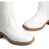 image:imageDREAM PAIRS Womens Square Toe Platform Chunky Block Heel Knee High Riding BootsWhite