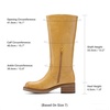 image:imageDREAM PAIRS Womens Square Toe Platform Chunky Block Heel Knee High Riding BootsYellow