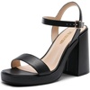 image:imageDREAM PAIRS Heels for Women Block Chunky Platform High Heels Open Toe Fashion Wedding Party Evening Prom Dance Ankle Strap Dress Pump Sandals ShoesBlack