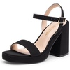 image:imageDREAM PAIRS Heels for Women Block Chunky Platform High Heels Open Toe Fashion Wedding Party Evening Prom Dance Ankle Strap Dress Pump Sandals ShoesBlacknubuck