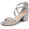 image:imageDREAM PAIRS Womens Ankle Strap Low Chunky Heels Open Toe Blocked Strappy Sandals Dress Shoes for Wedding Bridal Party