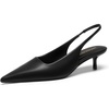image:imageDREAM PAIRS Womens Kitten Heels Slingback Low Closed Toe Comfortable Pumps Pointed Toe Wedding Party Elegant Dress ShoesBlackpu