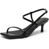 image:imageDREAM PAIRS Womens Low Kitten Heels Square Open Toe Ankle Strap Party Wedding Dressy 216 Inch 2026 Sandals Shoes With Quiet Heel CapBlack