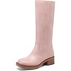 image:imageDREAM PAIRS Womens Square Toe Platform Chunky Block Heel Knee High Riding BootsPink
