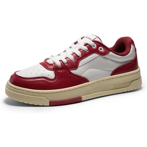 image:imageDREAM PAIRS Womens Fashion Walking Skateboard Court Sneakers Comfortable Low Top Lace Up Non Slip Retro Vintage Casual Classic Athletic ShoesWhiteRed