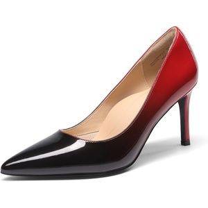 image:imageDREAM PAIRS Womens High Heels Pump Closed Pointed Toe Slip On Stiletto Dress Shoes Fashion Wedding Bridal Work Office Comfortable Pumps ShoesBlackRed