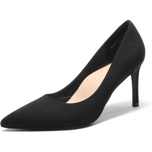 image:imageDREAM PAIRS Womens High Heels Pump Closed Pointed Toe Slip On Stiletto Dress Shoes Fashion Wedding Bridal Work Office Comfortable Pumps ShoesBlacksuede