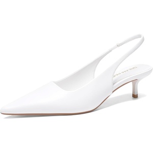 image:imageDREAM PAIRS Womens Kitten Heels Slingback Low Closed Toe Comfortable Pumps Pointed Toe Wedding Party Elegant Dress ShoesWhite
