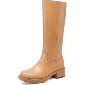image:imageDREAM PAIRS Womens Square Toe Platform Chunky Block Heel Knee High Riding BootsAll Yellow