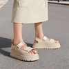 image:imageDREAM PAIRS Platform Sandals for Women Chunky Open Toe Dress Walking Comfortable Flat Sandals for SummerNude