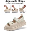 image:imageDREAM PAIRS Platform Sandals for Women Chunky Open Toe Dress Walking Comfortable Flat Sandals for SummerNude