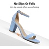 image:imageDREAM PAIRS Womens Chunky Block Heel Sandals Open Toe Ankle Strap Dress Shoes Comfortable Wedding Guest Heels for Party Prom and Formal EventsBabyBlueSuede