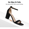 image:imageDREAM PAIRS Womens Chunky Block Heel Sandals Open Toe Ankle Strap Dress Shoes Comfortable Wedding Guest Heels for Party Prom and Formal EventsBlackNubuck