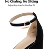 image:imageDREAM PAIRS Womens Chunky Block Heel Sandals Open Toe Ankle Strap Dress Shoes Comfortable Wedding Guest Heels for Party Prom and Formal EventsBlackNubuck