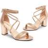 image:imageDREAM PAIRS Womens Chunky Block Heel Sandals Open Toe Ankle Strap Dress Shoes Comfortable Wedding Guest Heels for Party Prom and Formal EventsChampagnepu